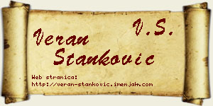 Veran Stanković vizit kartica